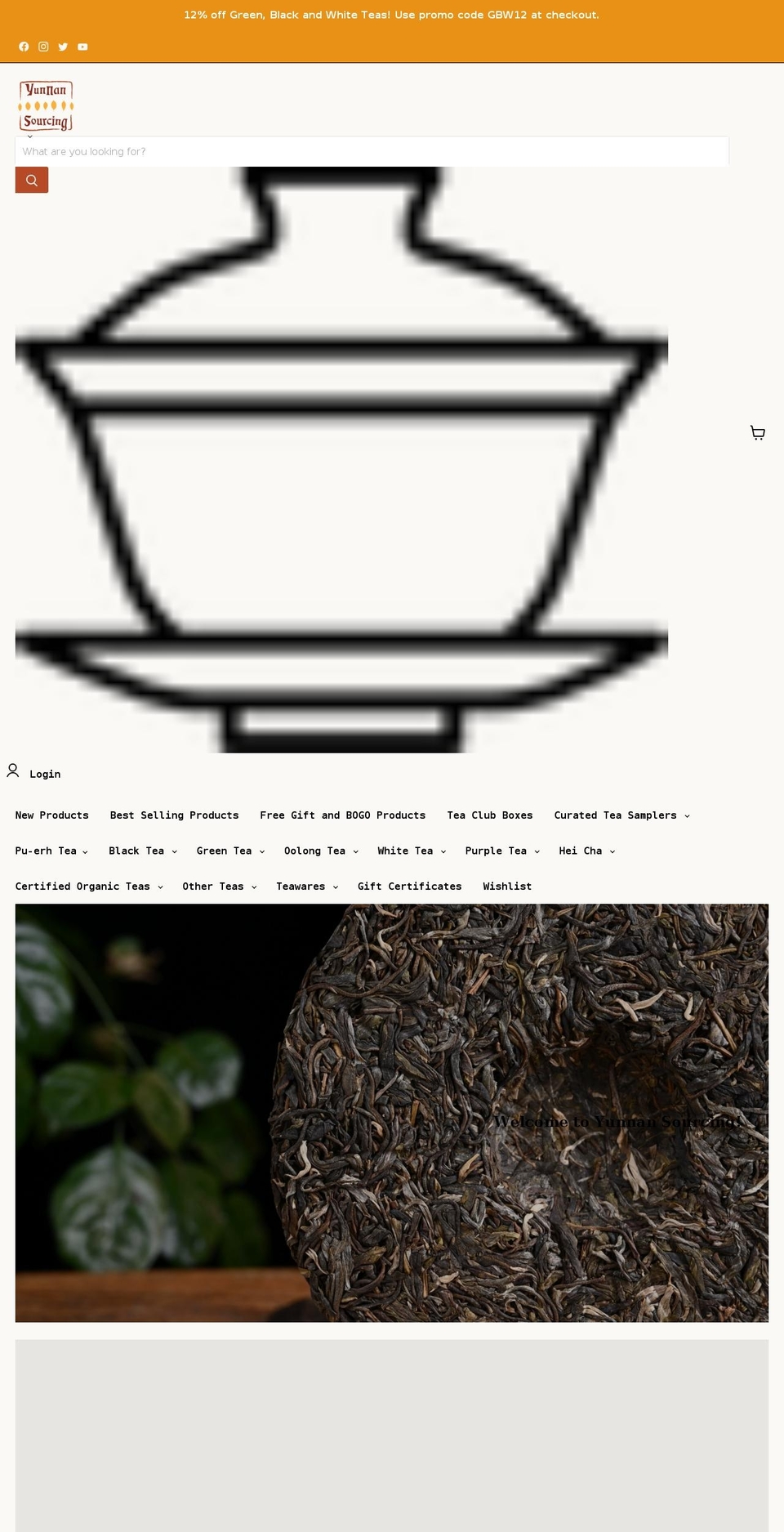 yunnansourcing.com shopify website screenshot