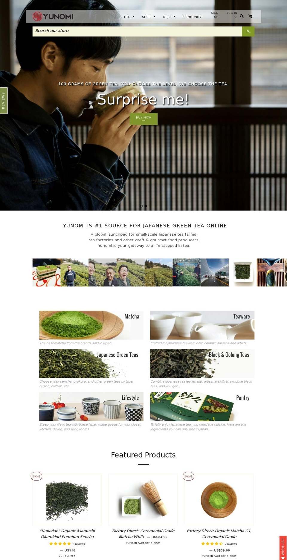 yunomi-2.myshopify.com shopify website screenshot