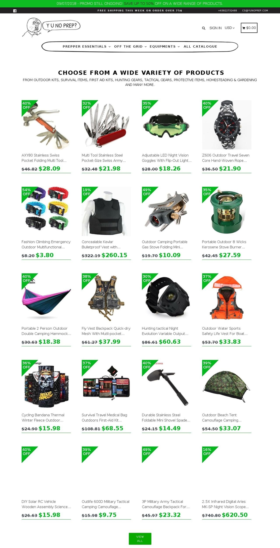 yunoprep.com — Shopify storefront screenshot