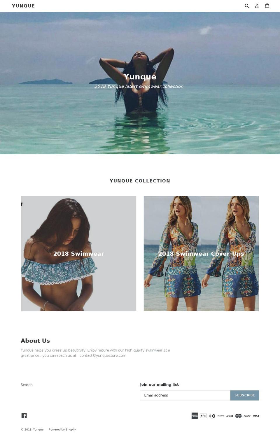 yunquestore.com — Shopify storefront screenshot
