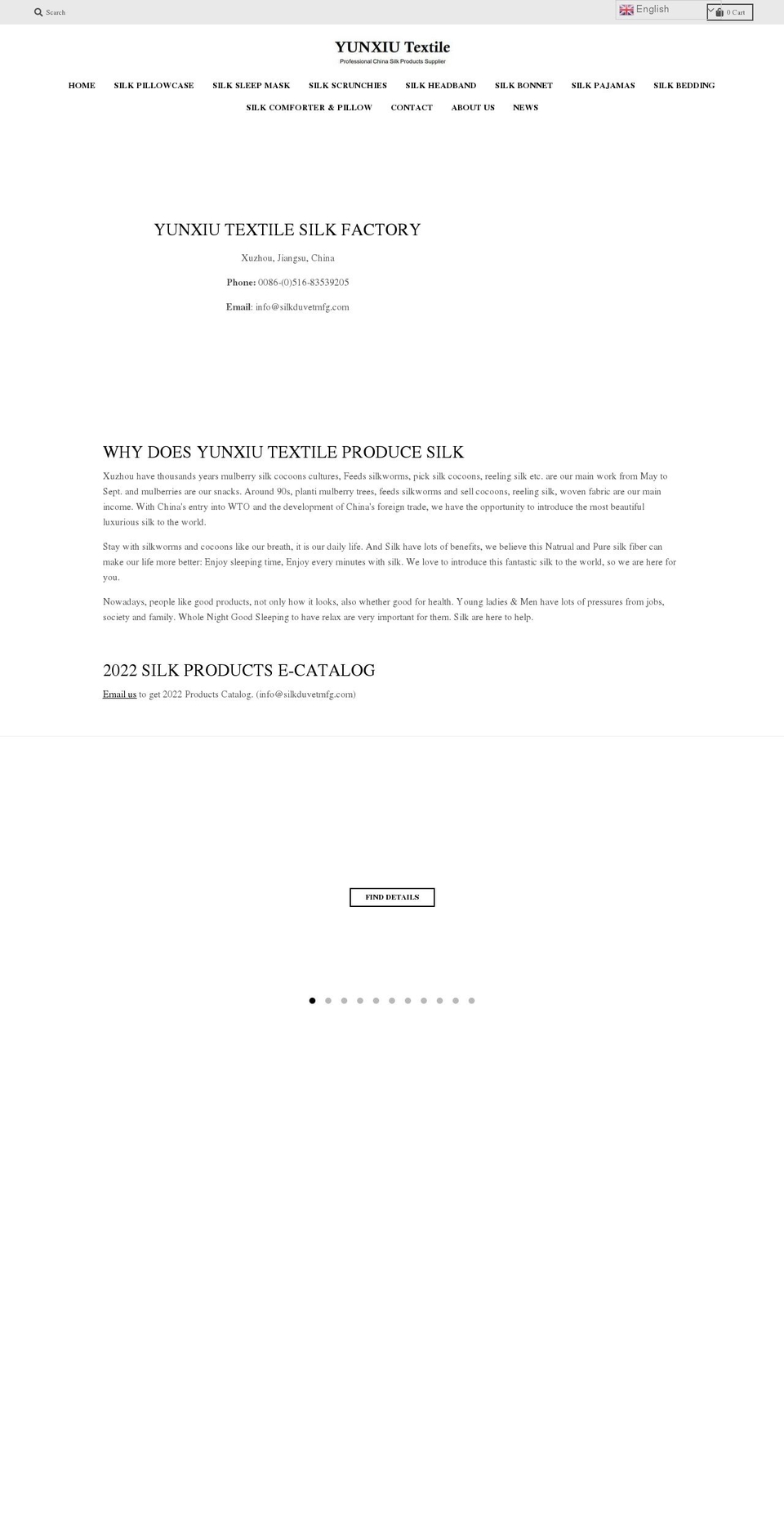 yunxiutextilemfr.com shopify website screenshot