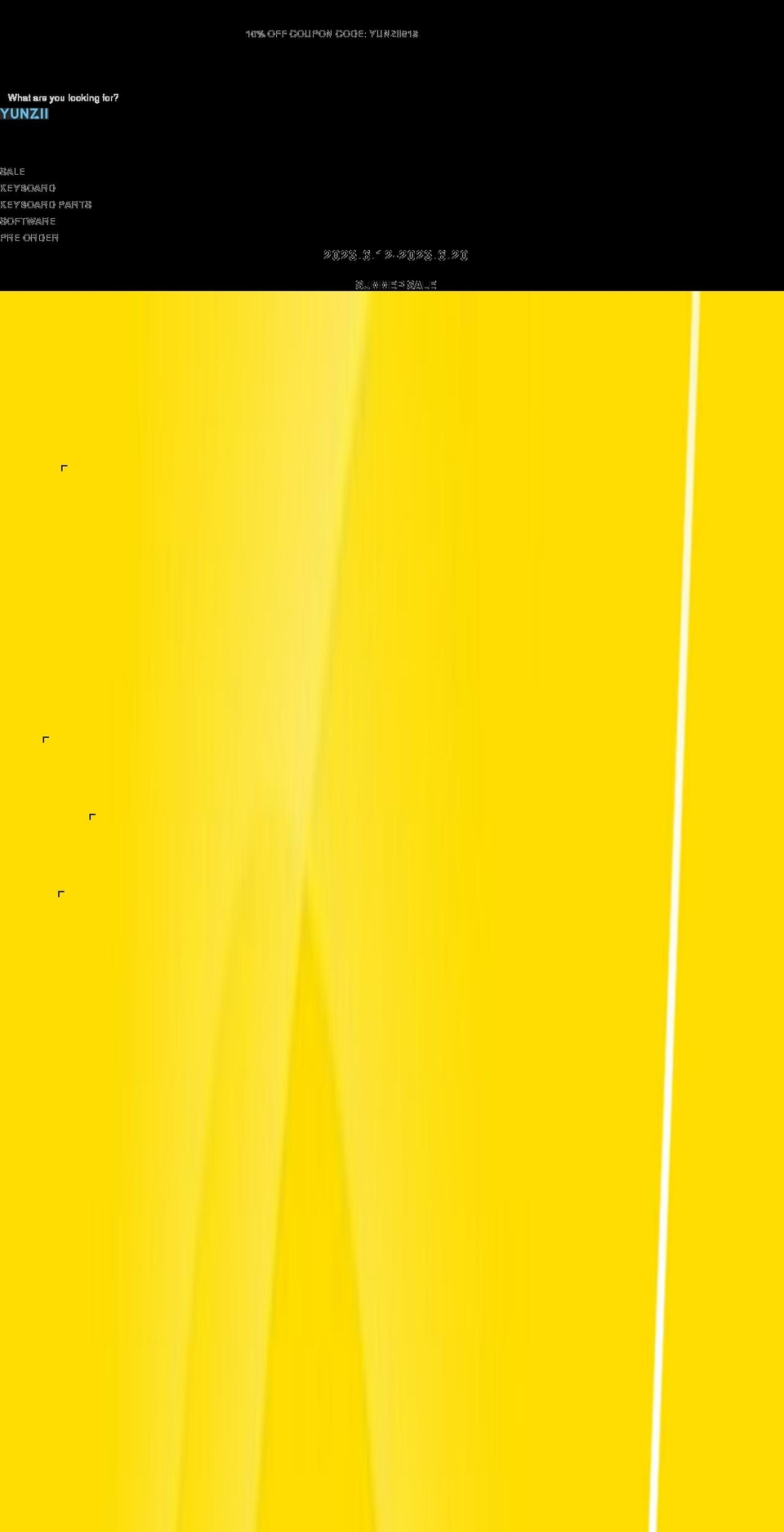 yunzii.com shopify website screenshot