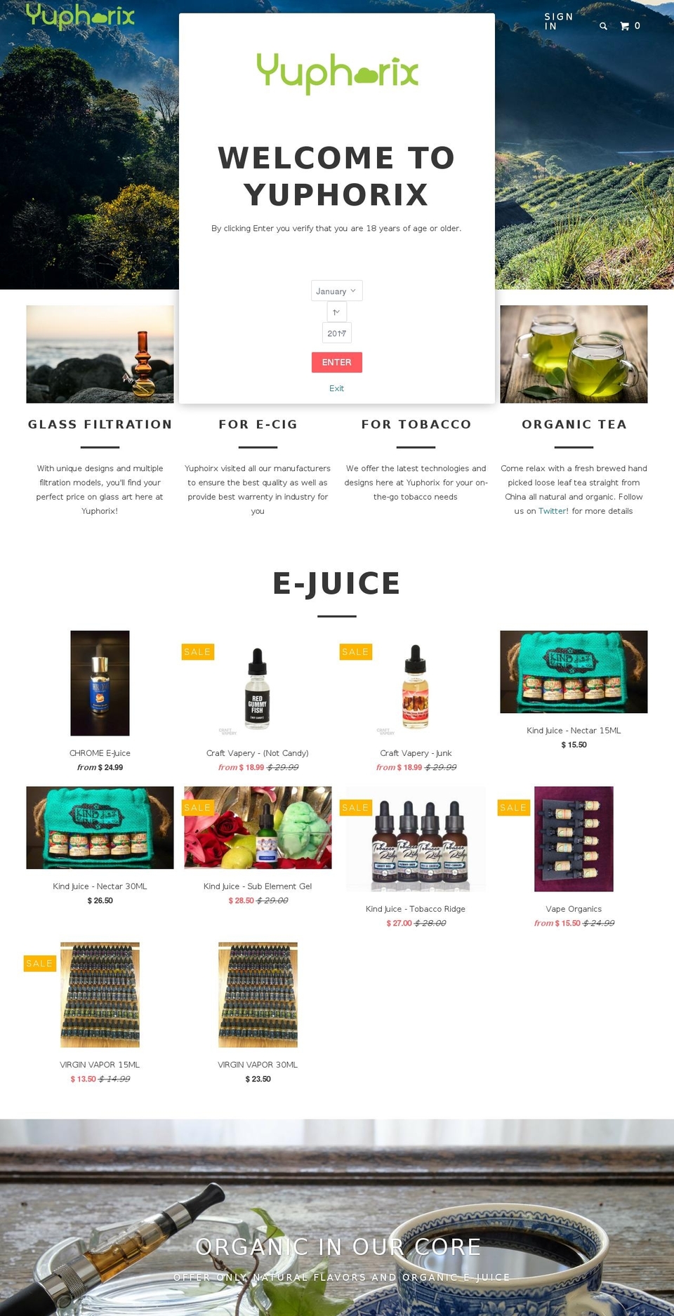 yuphorix.com shopify website screenshot