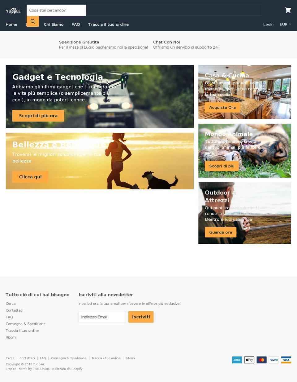 yuppee.net shopify website screenshot