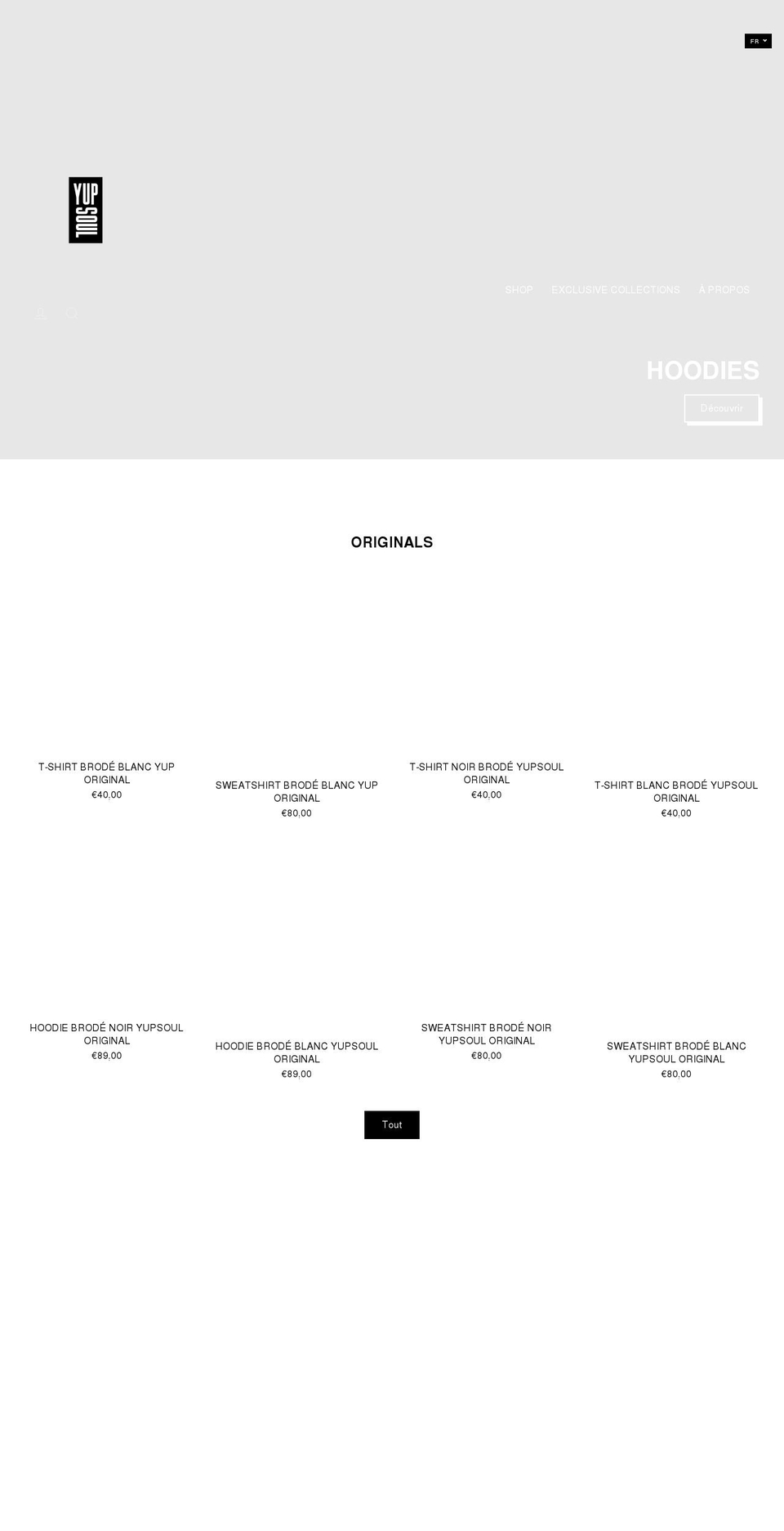 yupsoul.com shopify website screenshot
