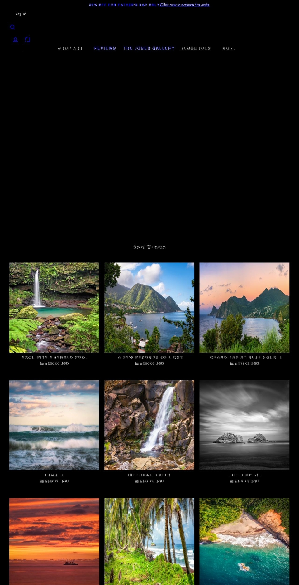 yuriajones.com shopify website screenshot