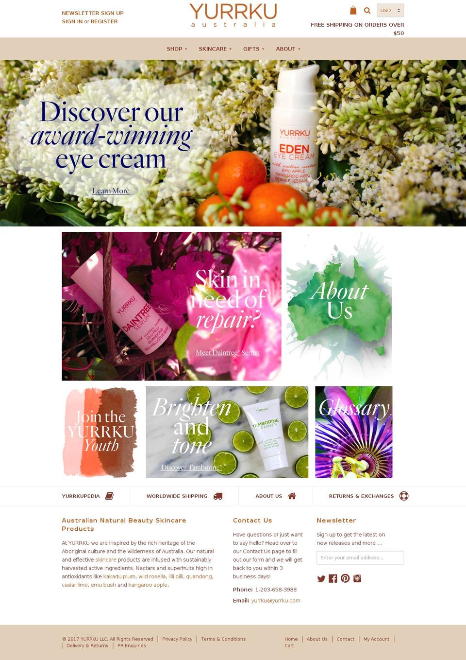 yurrkuaustralia.com shopify website screenshot