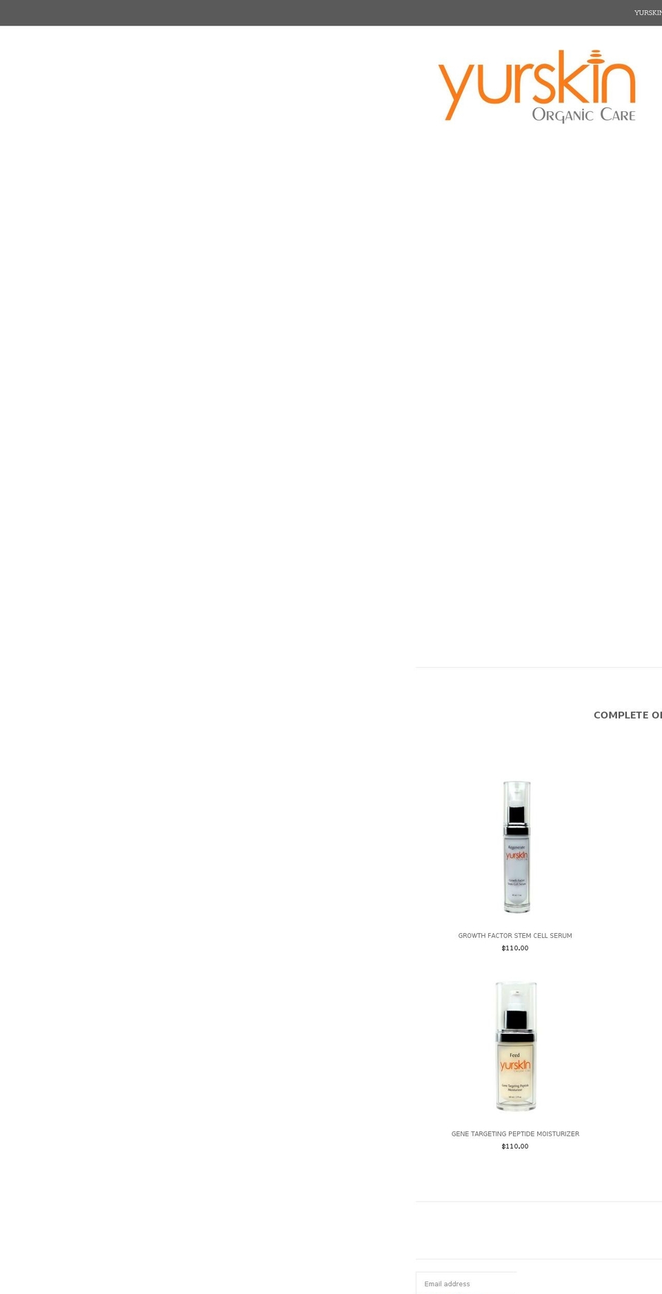 yurskin.com — Shopify storefront screenshot