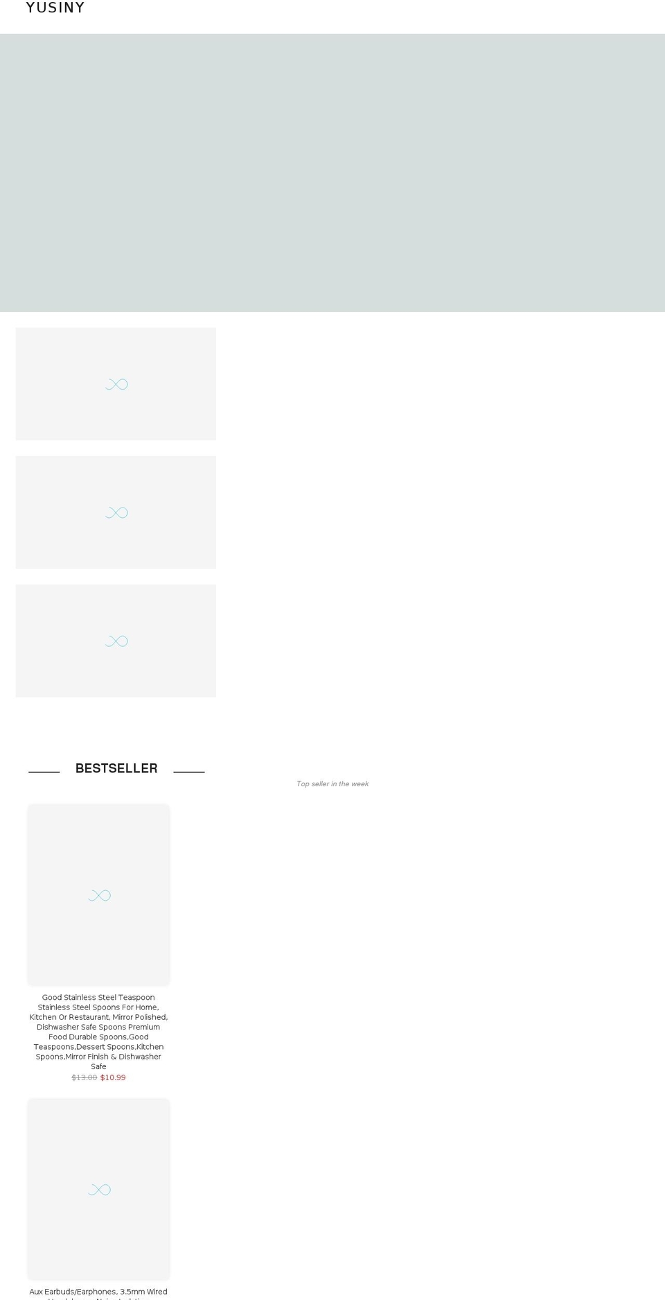yusiny.com shopify website screenshot