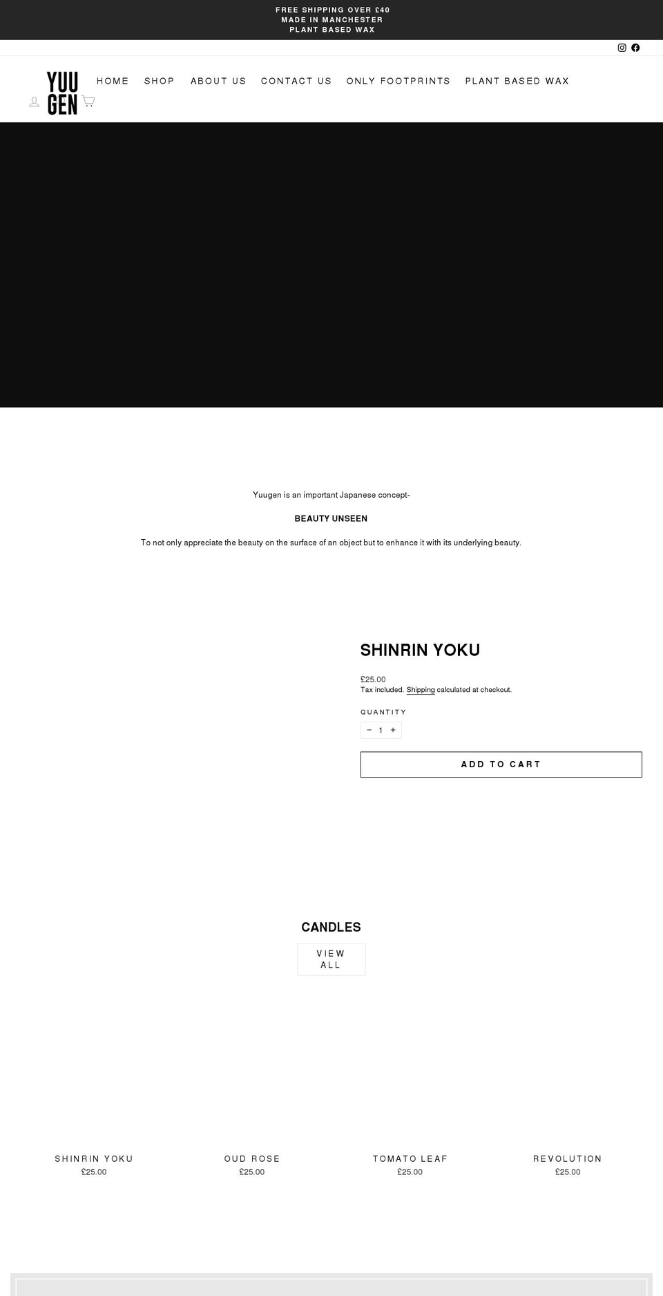 yuugen.co.uk shopify website screenshot