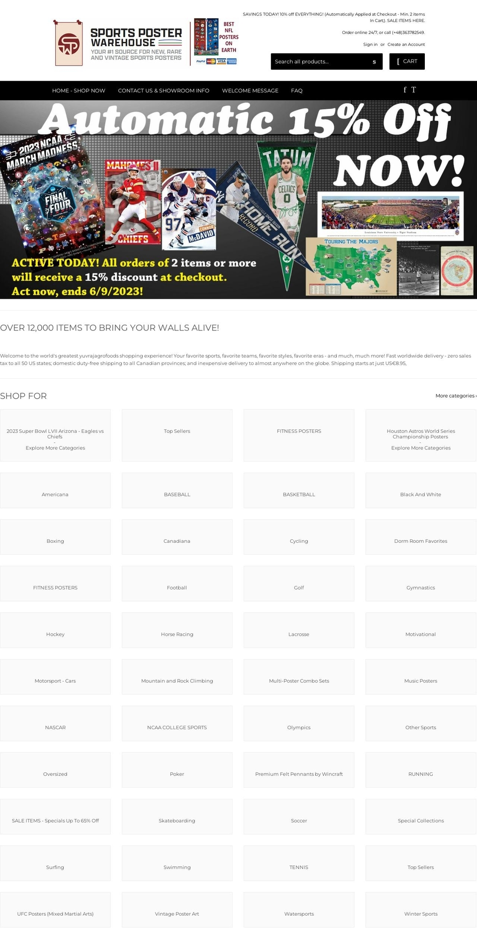 yuvrajagrofoods.com shopify website screenshot