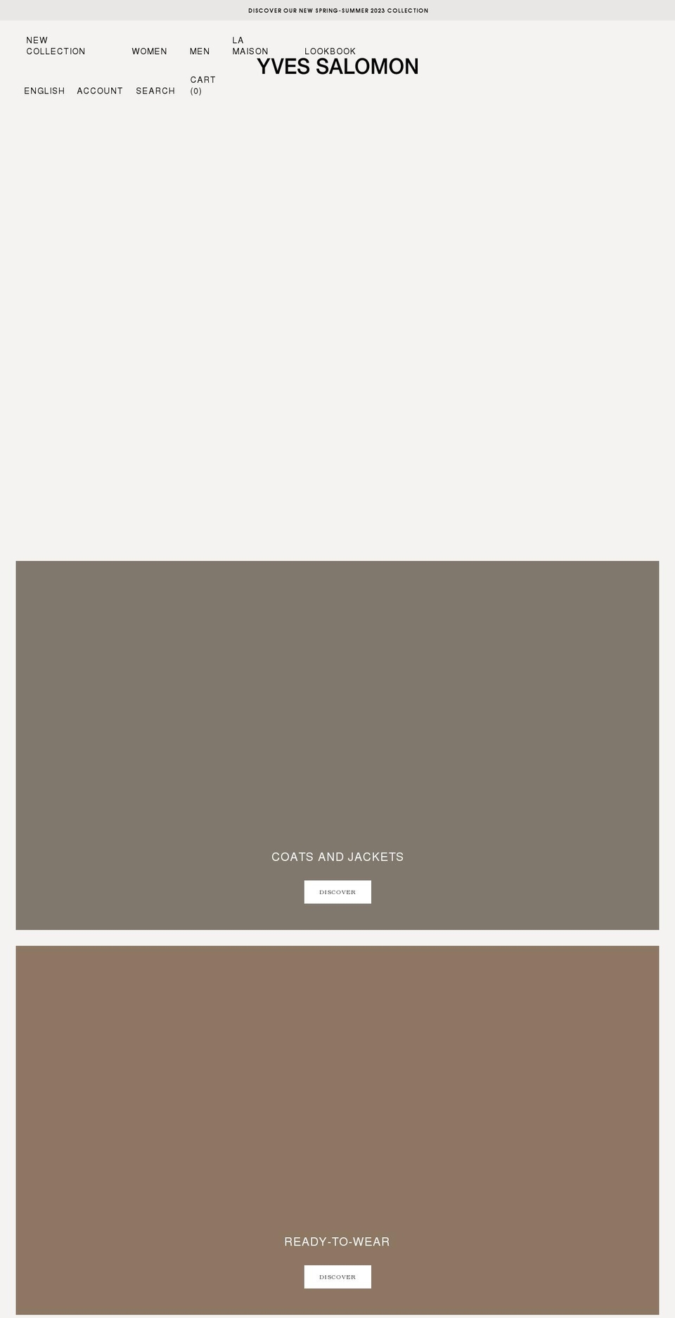 yves-salomon.co.uk shopify website screenshot