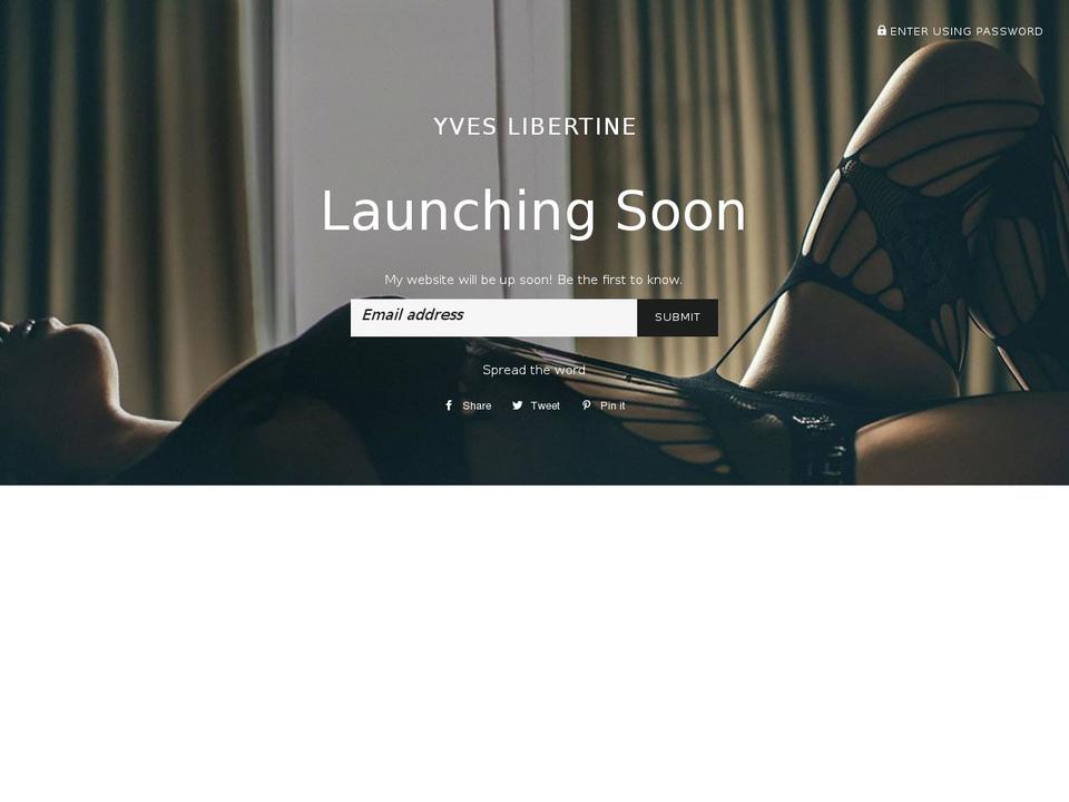 yveslibertine.com shopify website screenshot