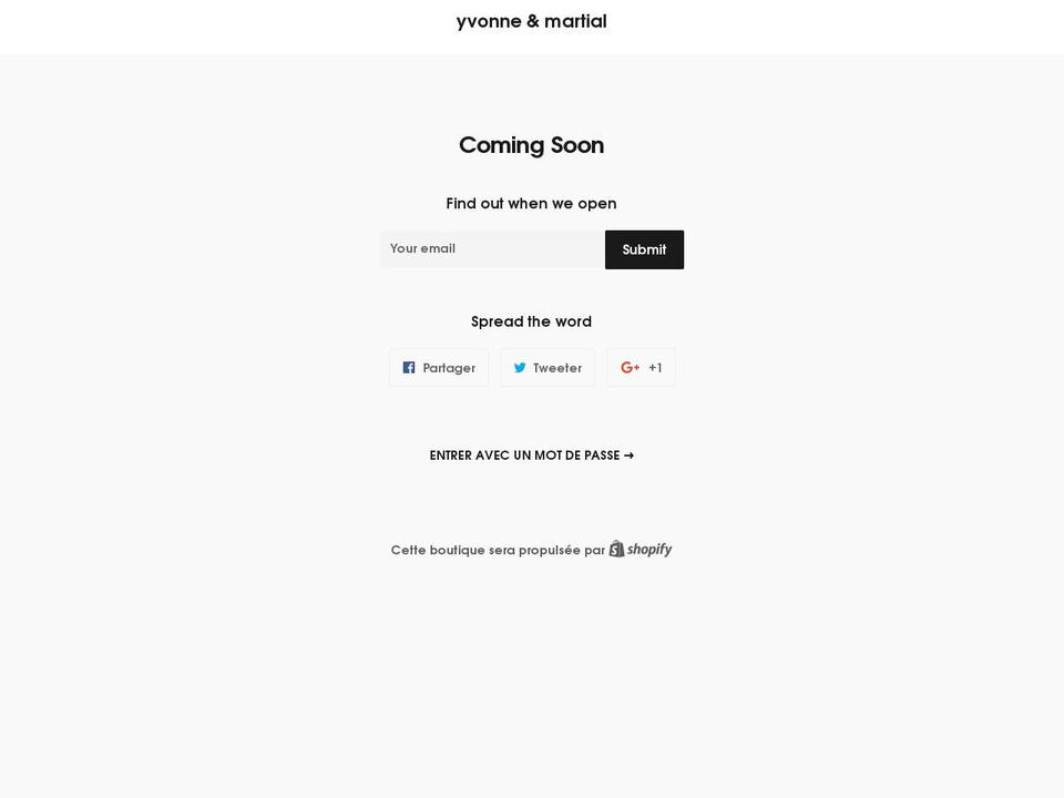 yvonne-martial.com — Shopify storefront screenshot