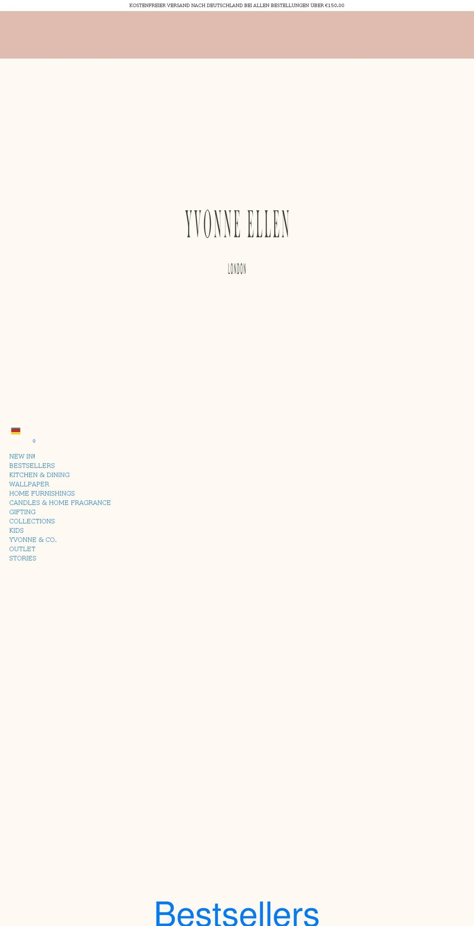yvonneellen.com shopify website screenshot