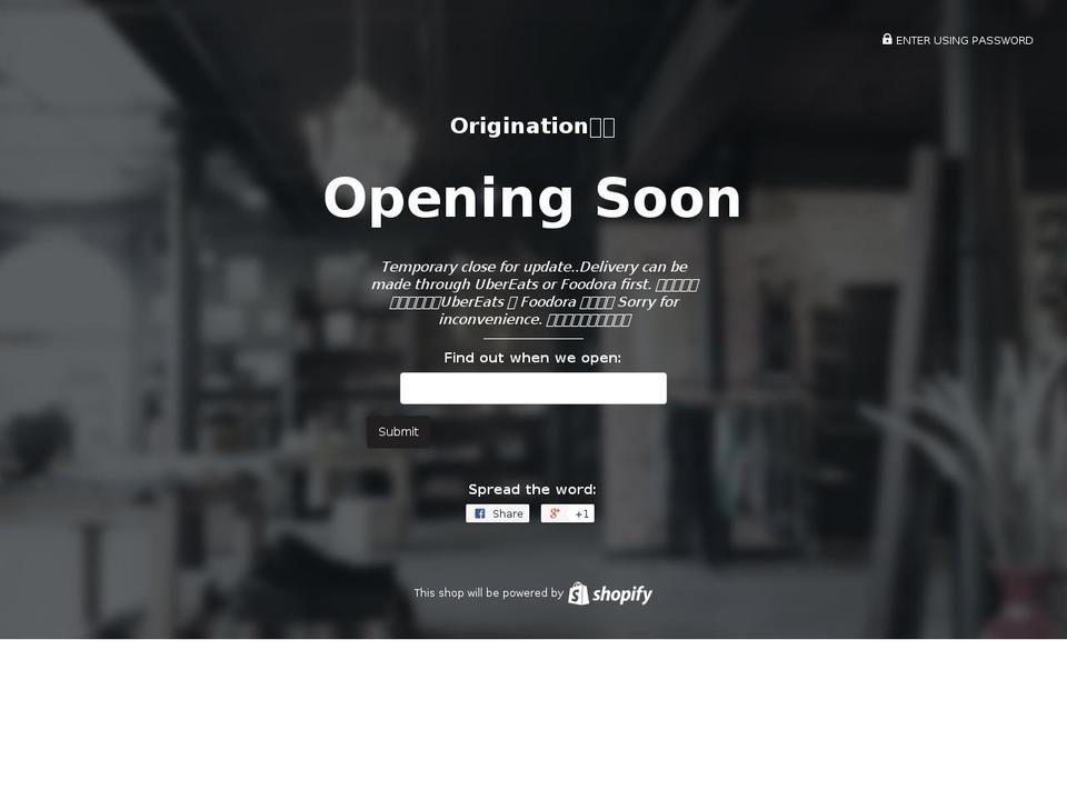 yworigination.com shopify website screenshot