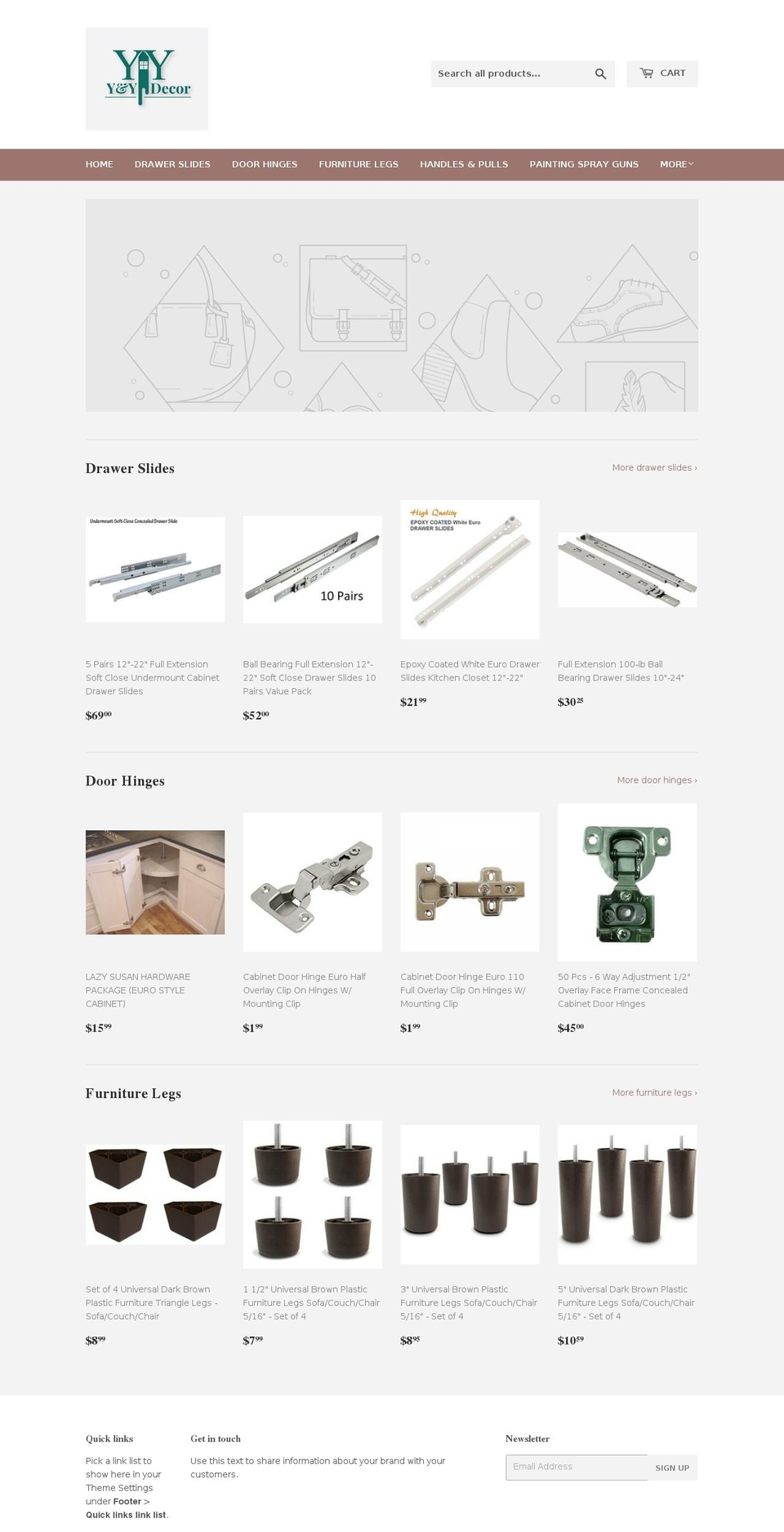 yy-decor.com — Shopify storefront screenshot
