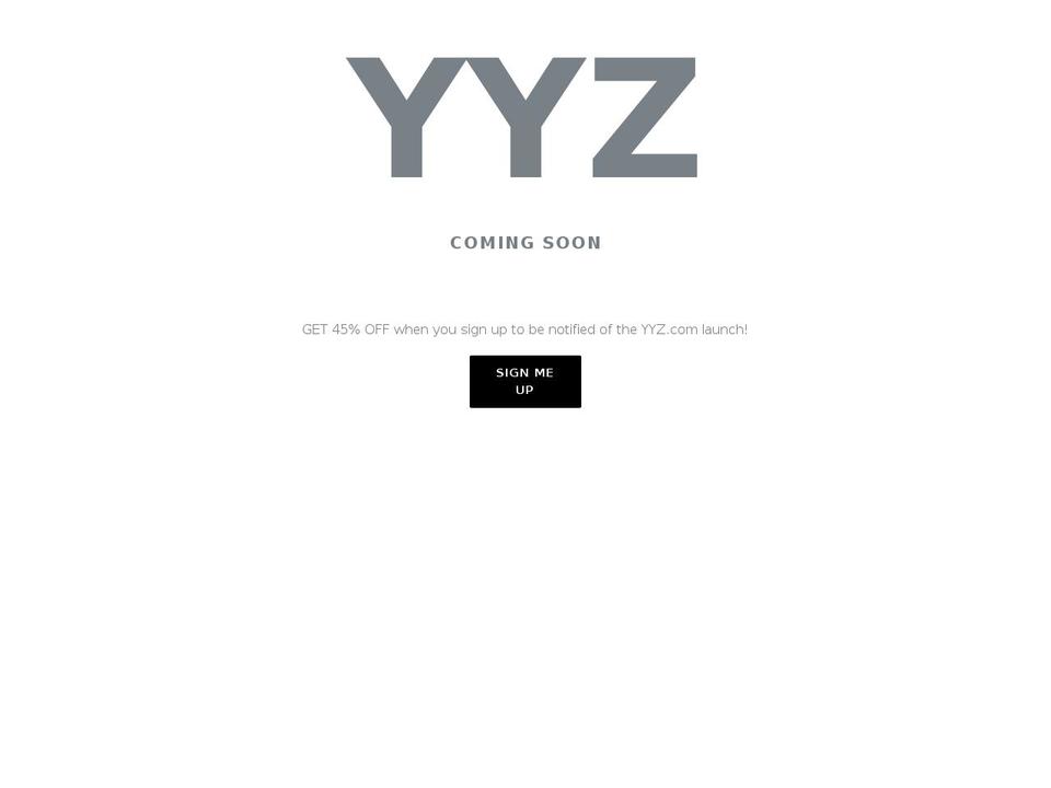 yyz.co shopify website screenshot