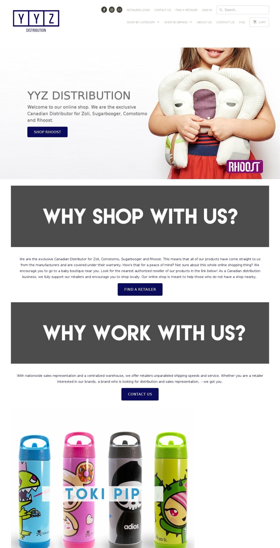 Wholesale Shopify theme site example yyzdistribution.com