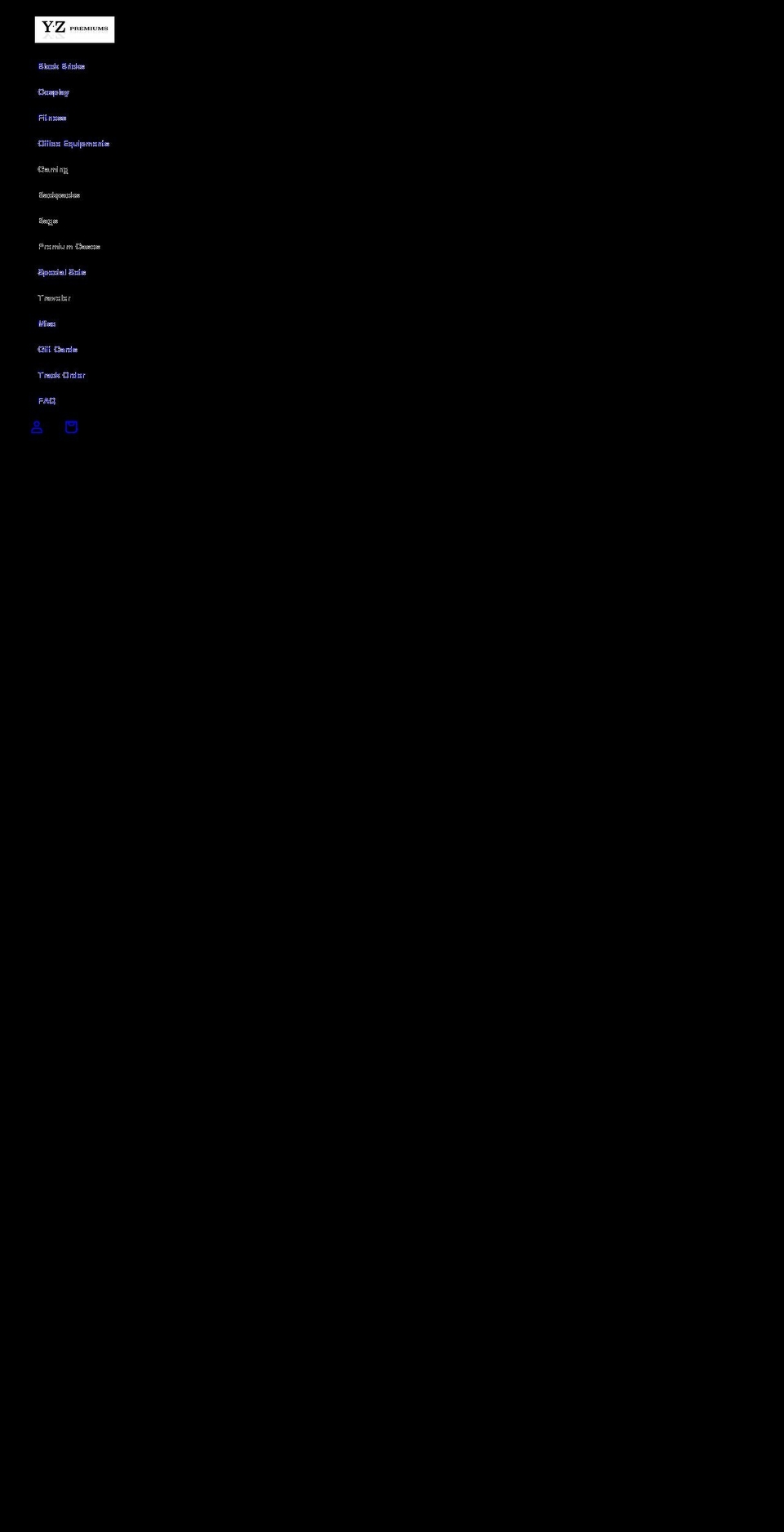 yzpremiums.com shopify website screenshot