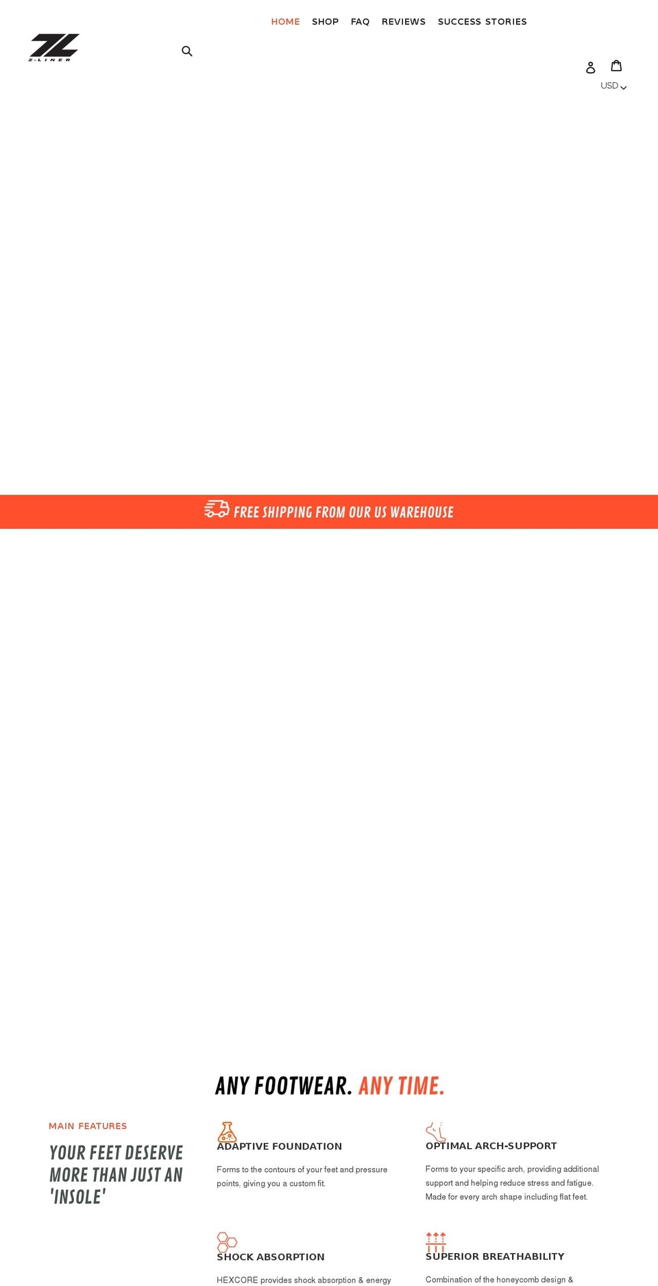 z-liner.co.uk shopify website screenshot