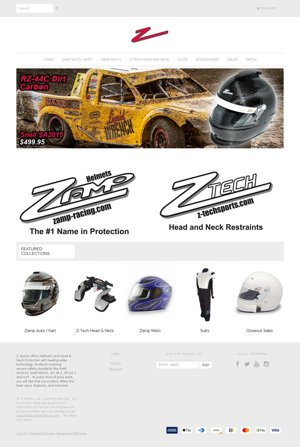 z-sportsgroup.com shopify website screenshot