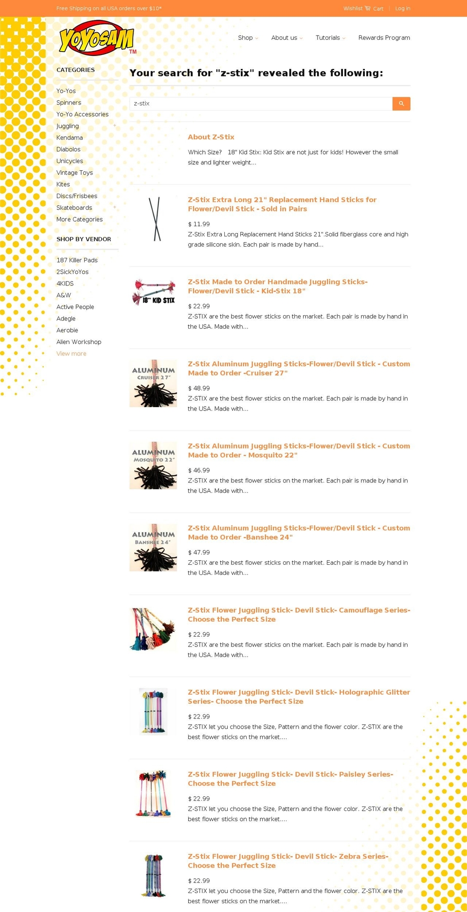 z-stix.com — Shopify storefront screenshot