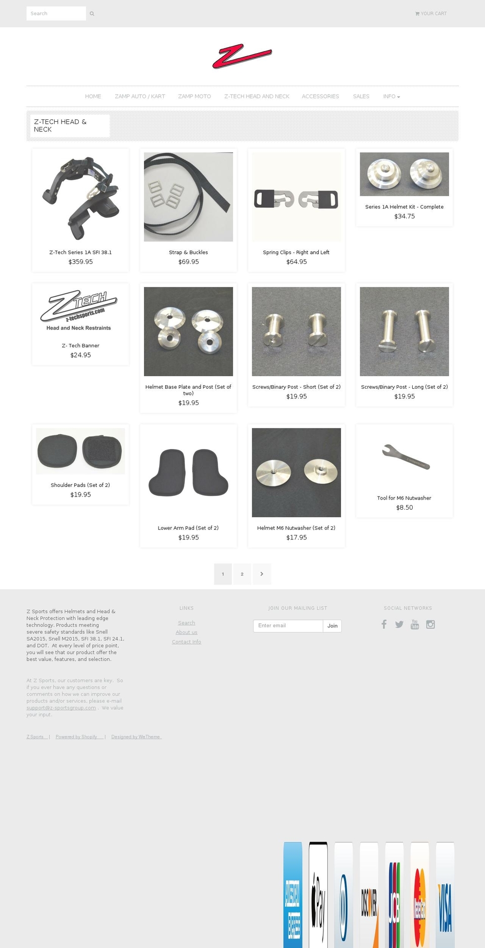 z-techsports.com shopify website screenshot