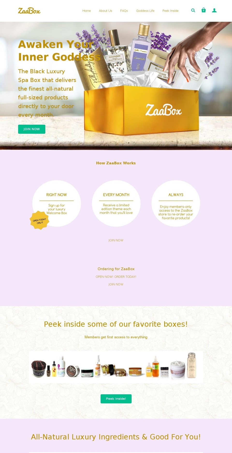 zaabox.com shopify website screenshot