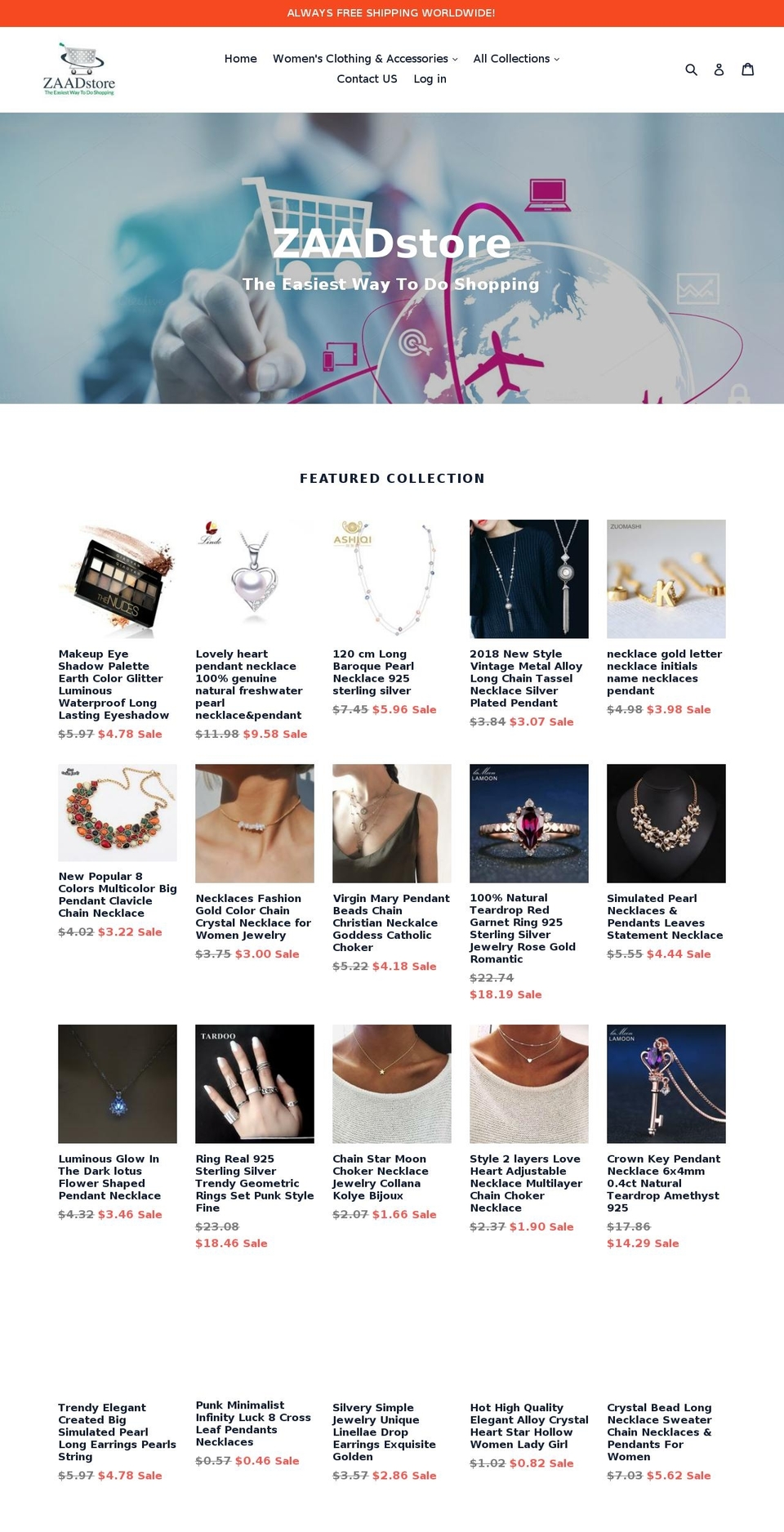 zaadstore.com shopify website screenshot