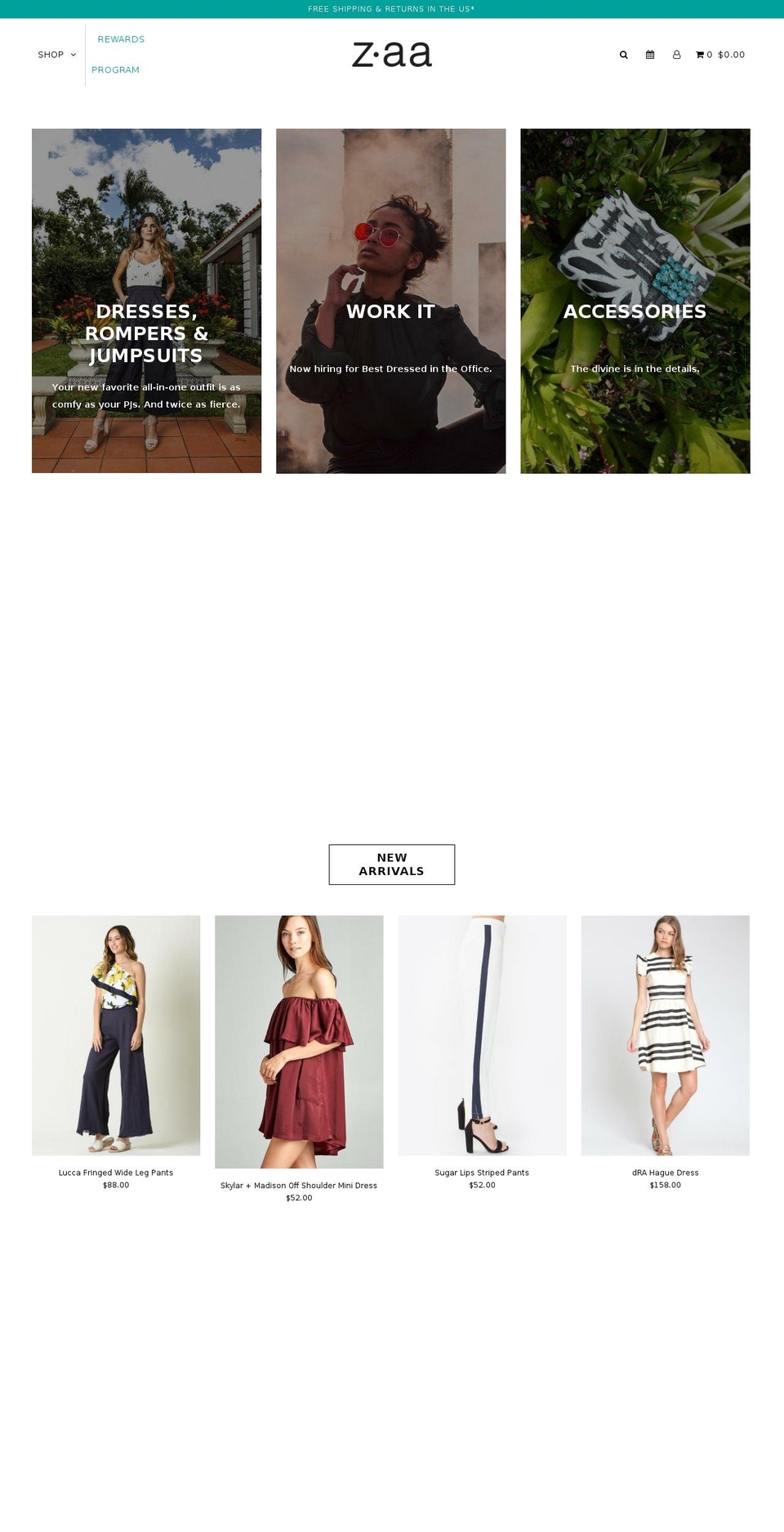 Copy of Icon Shopify theme site example zaafashion.com