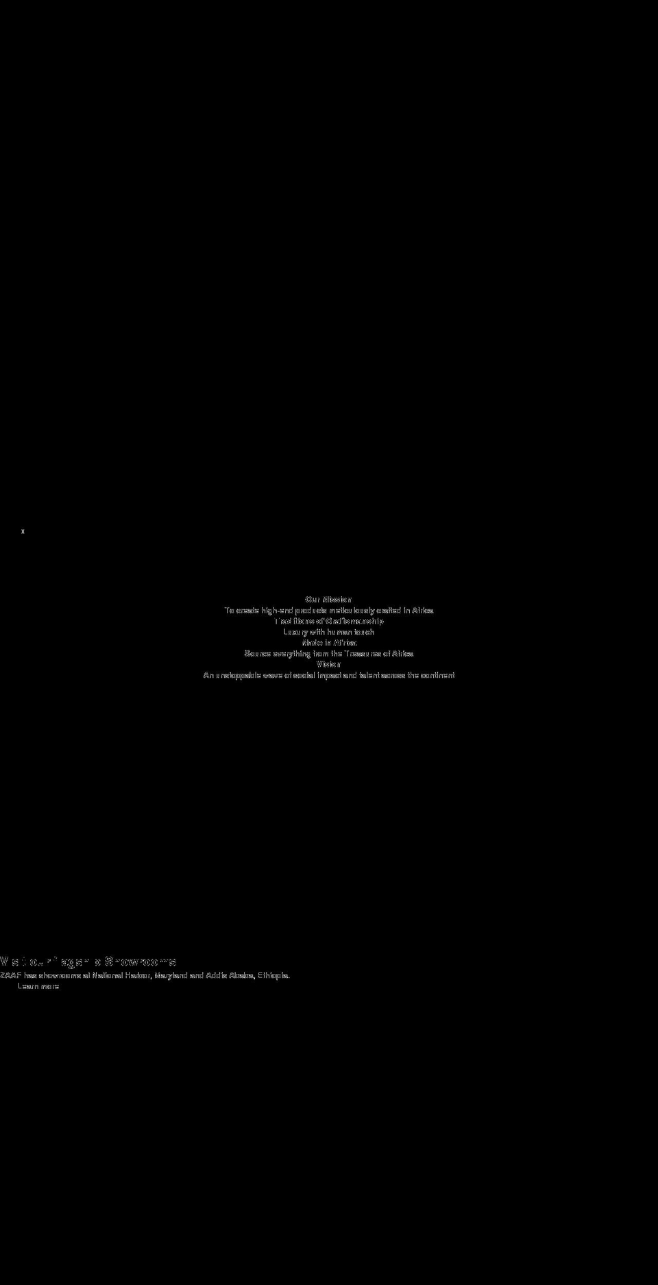zaafcollection.com shopify website screenshot
