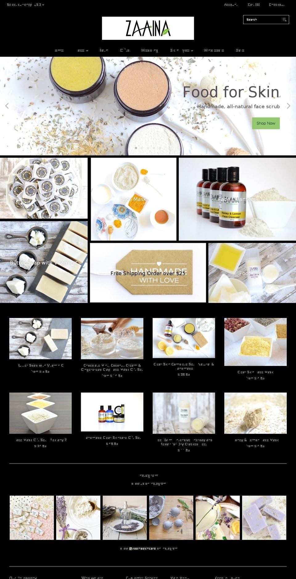 zaaina.com shopify website screenshot