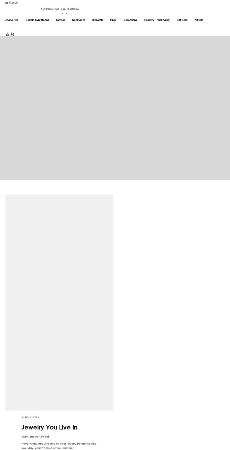 zaanajewelry.com shopify website screenshot