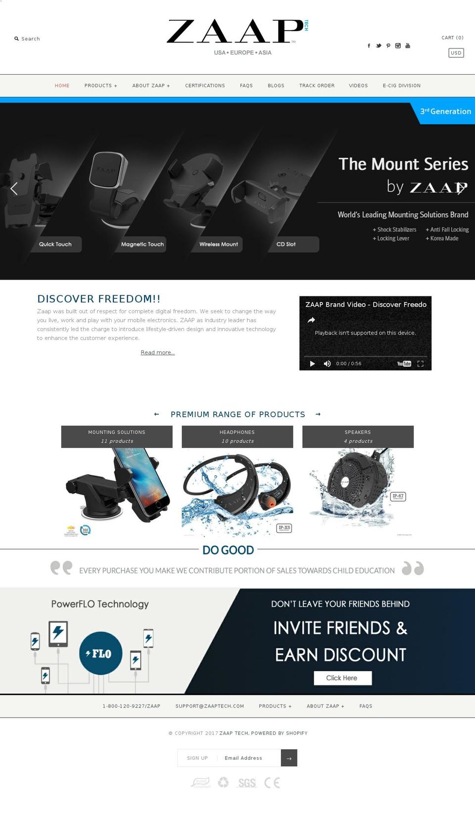 zaaptech.com shopify website screenshot