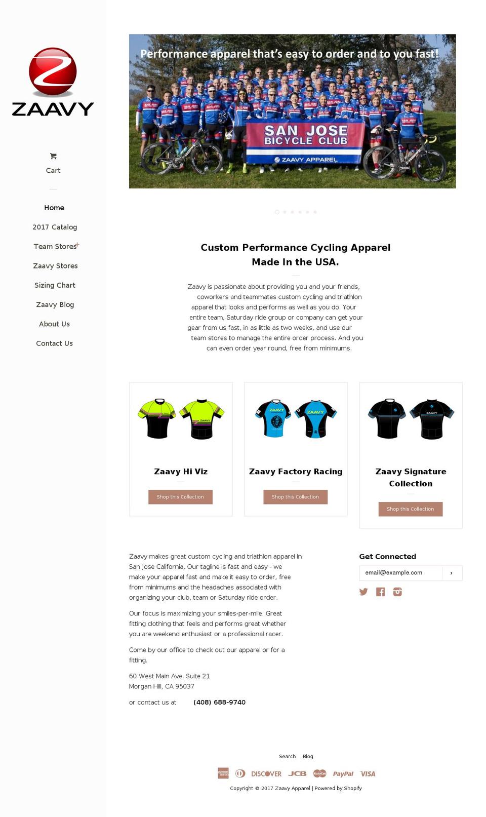 zaavyapparel.com shopify website screenshot