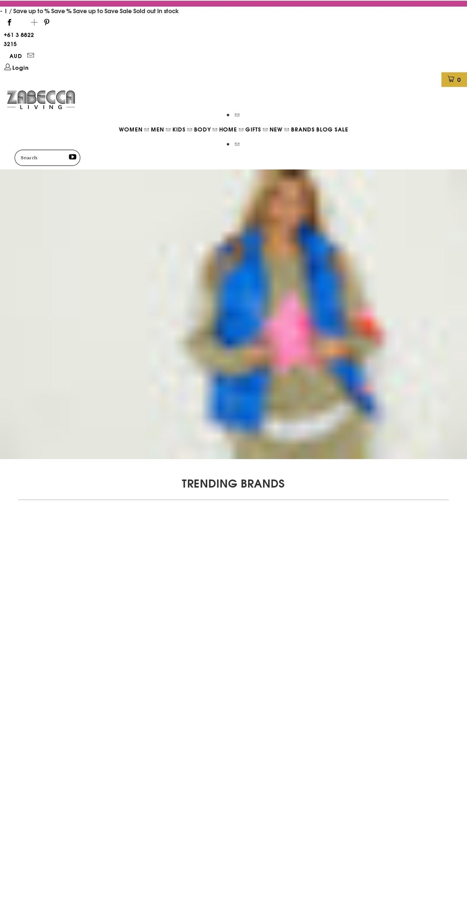 zabecca-living.myshopify.com shopify website screenshot
