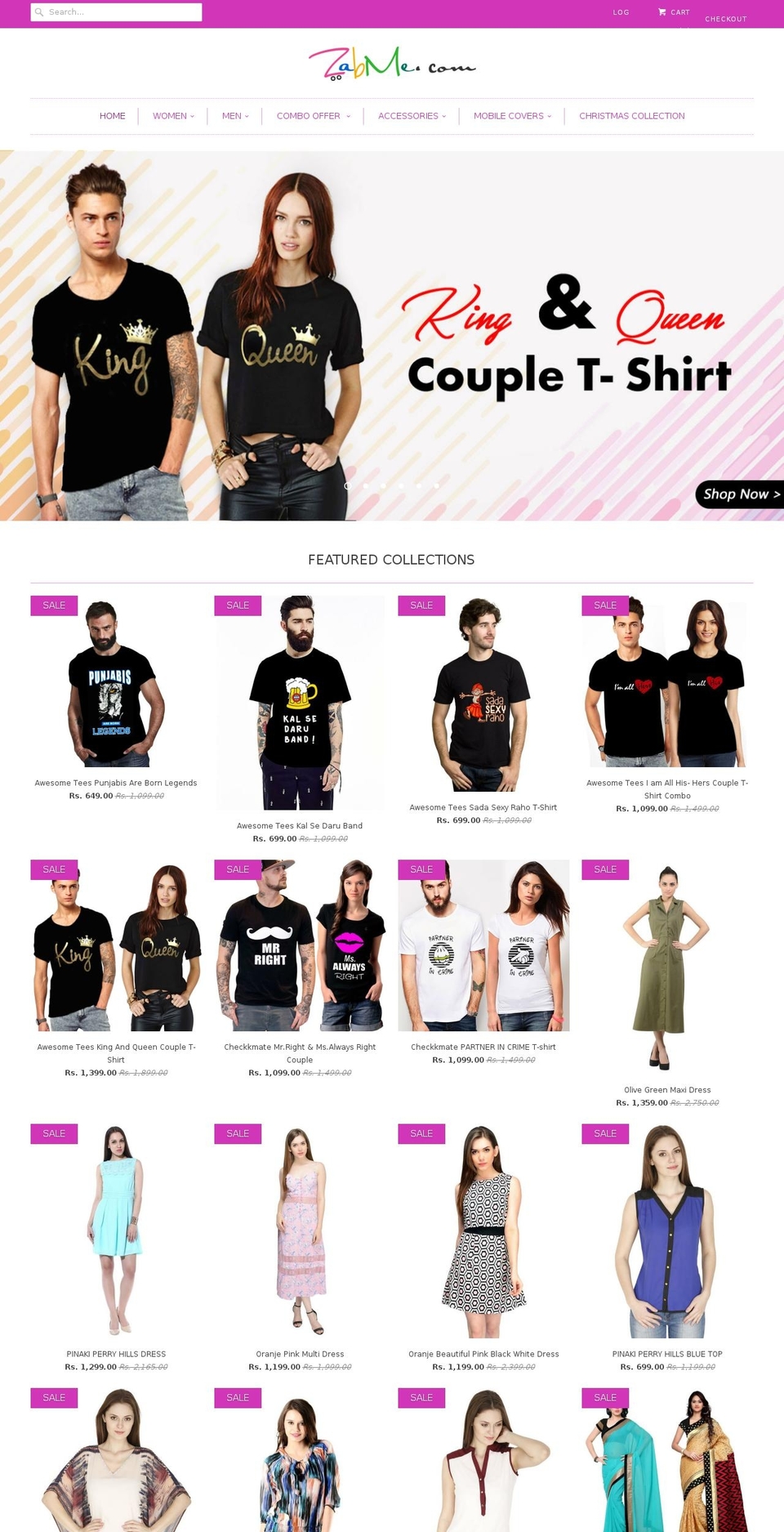 zabme.com shopify website screenshot