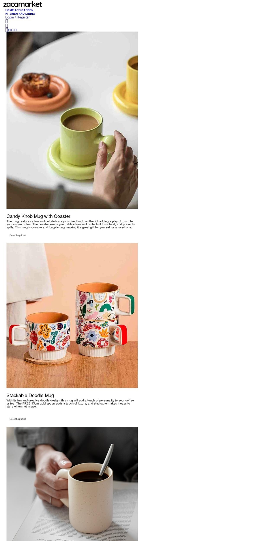 zacamarket.com — Shopify storefront screenshot
