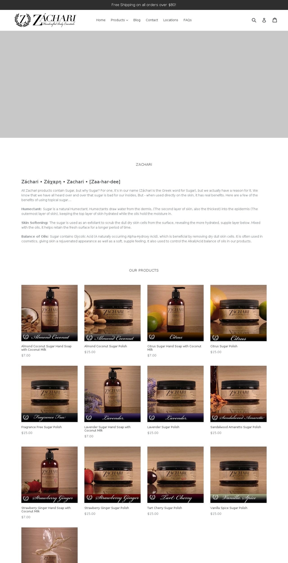 zacharibody.com shopify website screenshot