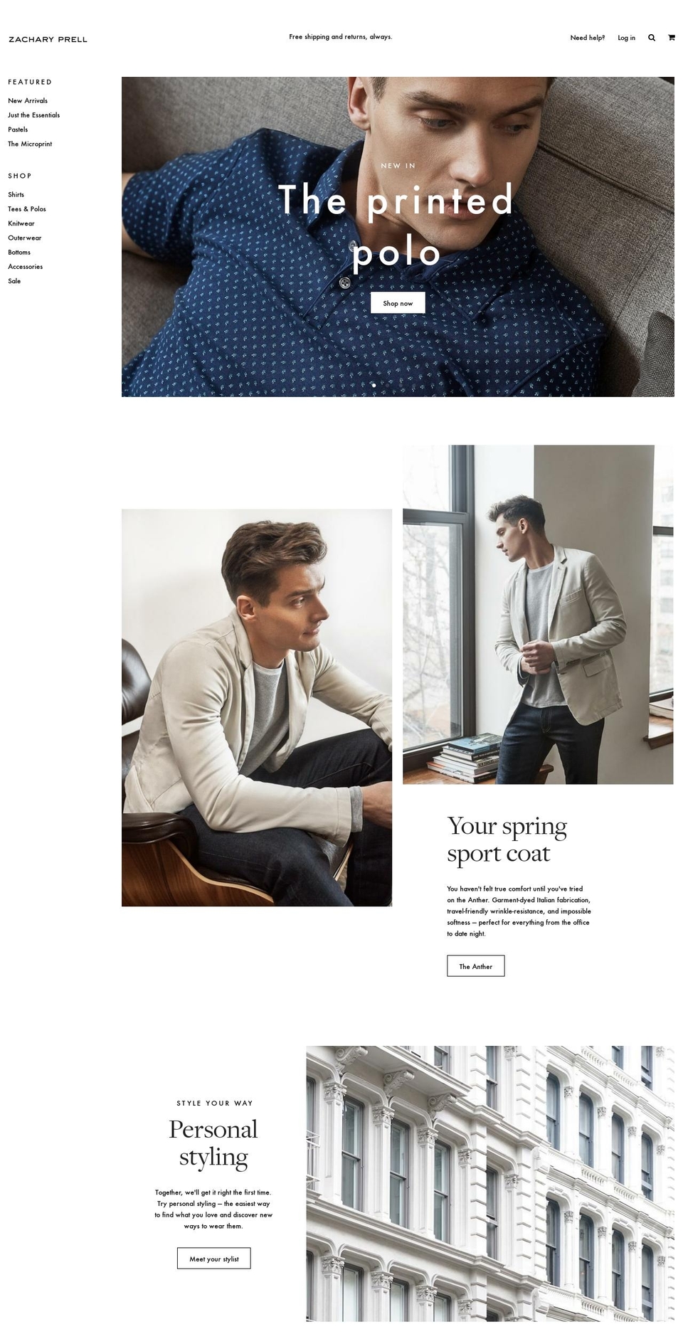 zachary-prell.us shopify website screenshot