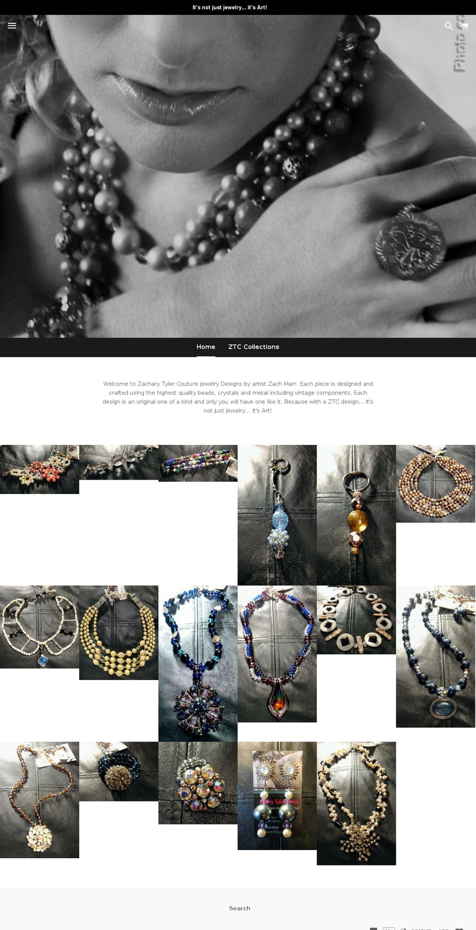 zacharytylercouture.net shopify website screenshot