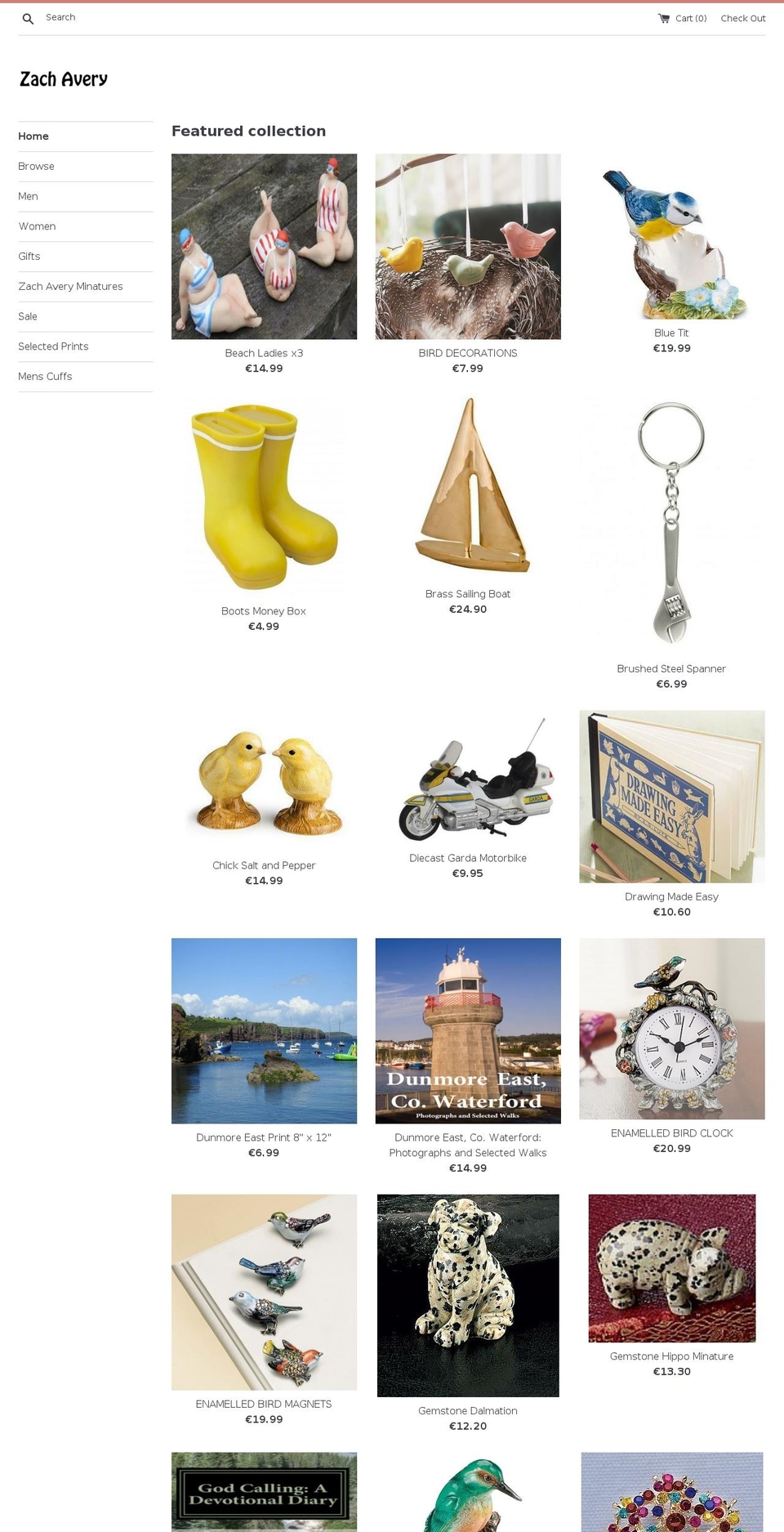 zachavery.com — Shopify storefront screenshot