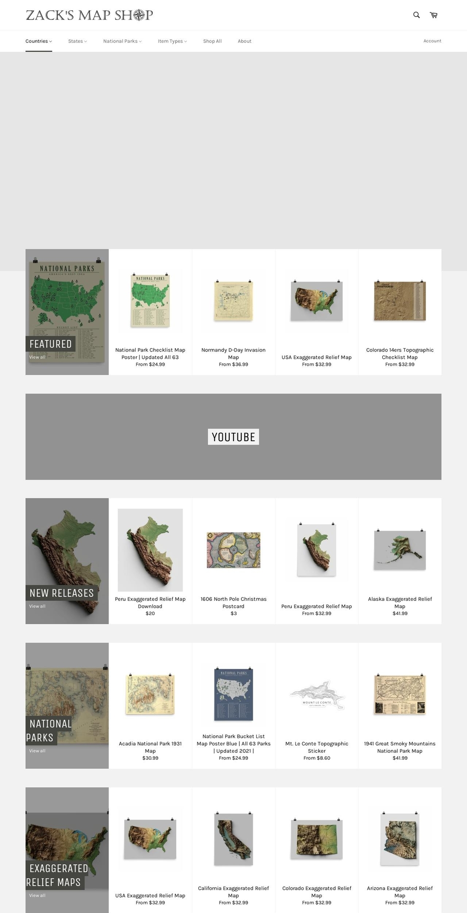 zacksmapshop.com — Shopify storefront screenshot
