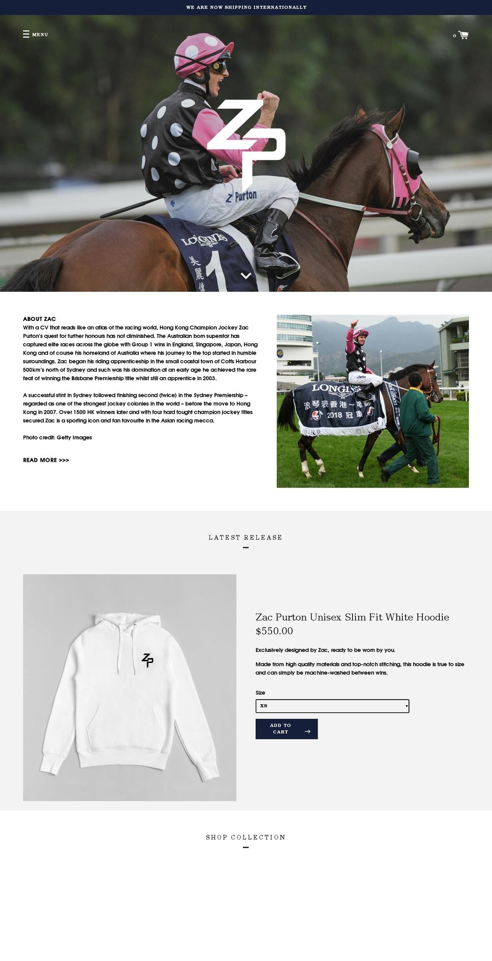 zacpurton.com shopify website screenshot