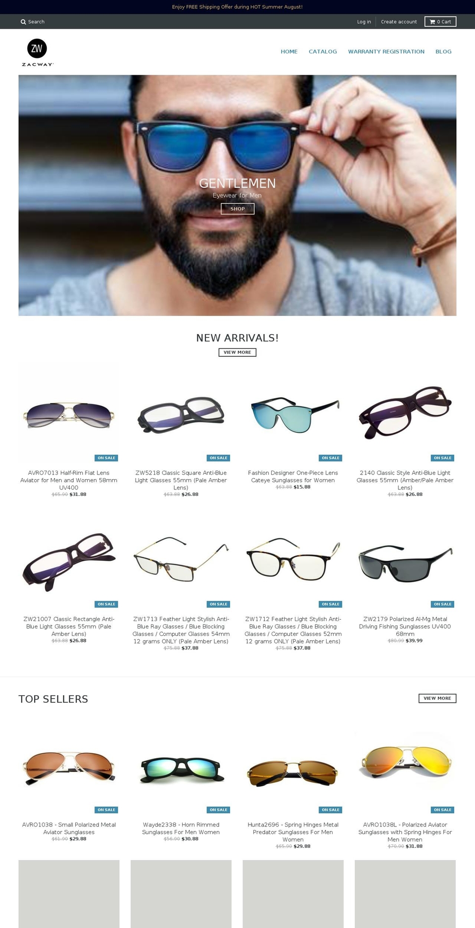 zacway.com shopify website screenshot