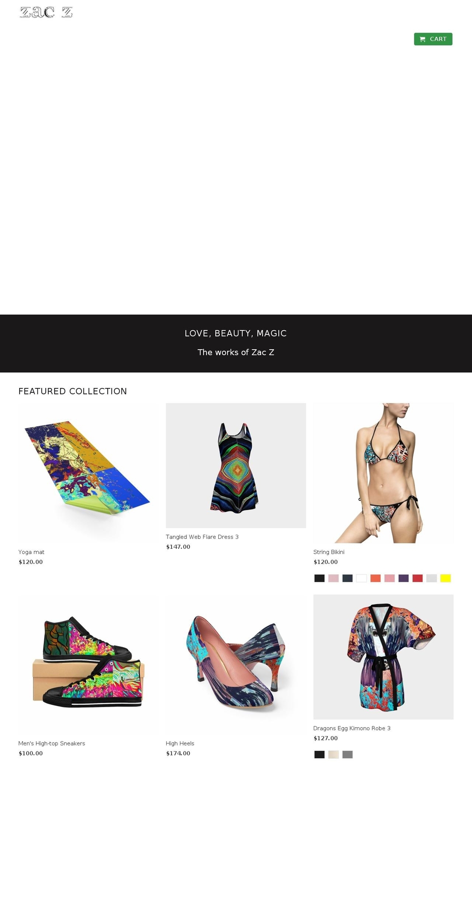 zacz.com shopify website screenshot