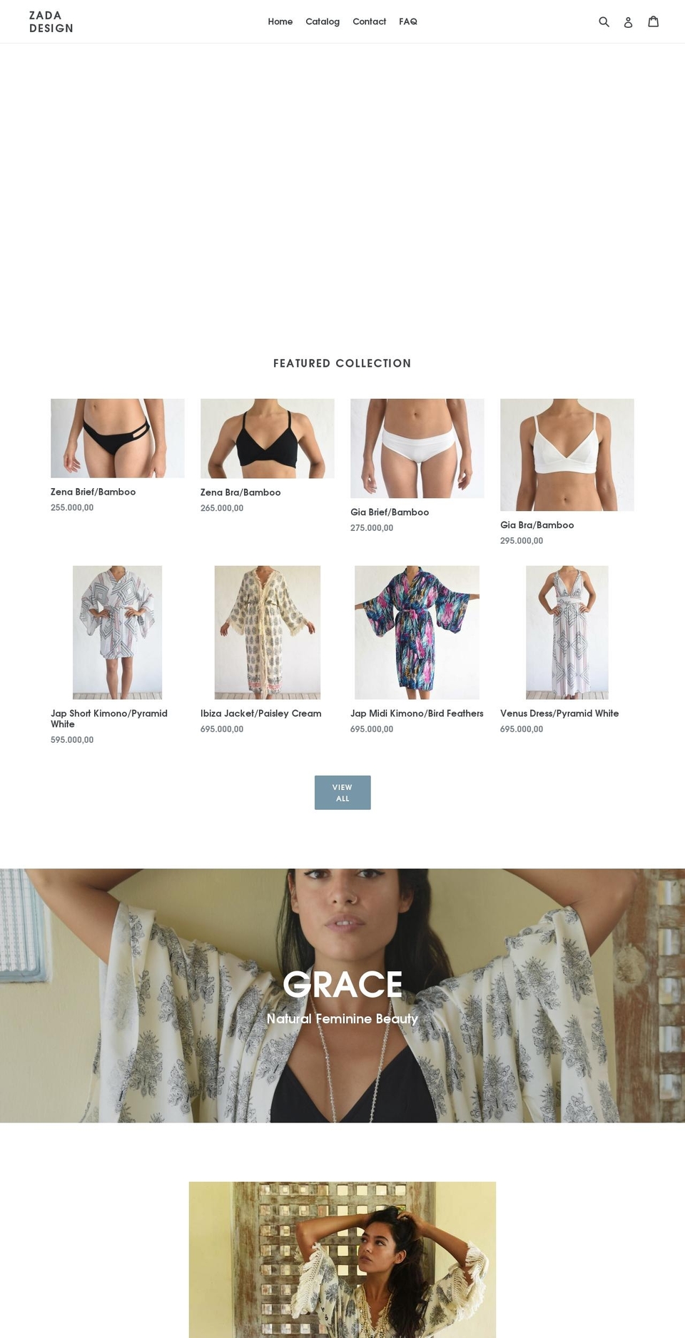 zadabamboo.com — Shopify storefront screenshot
