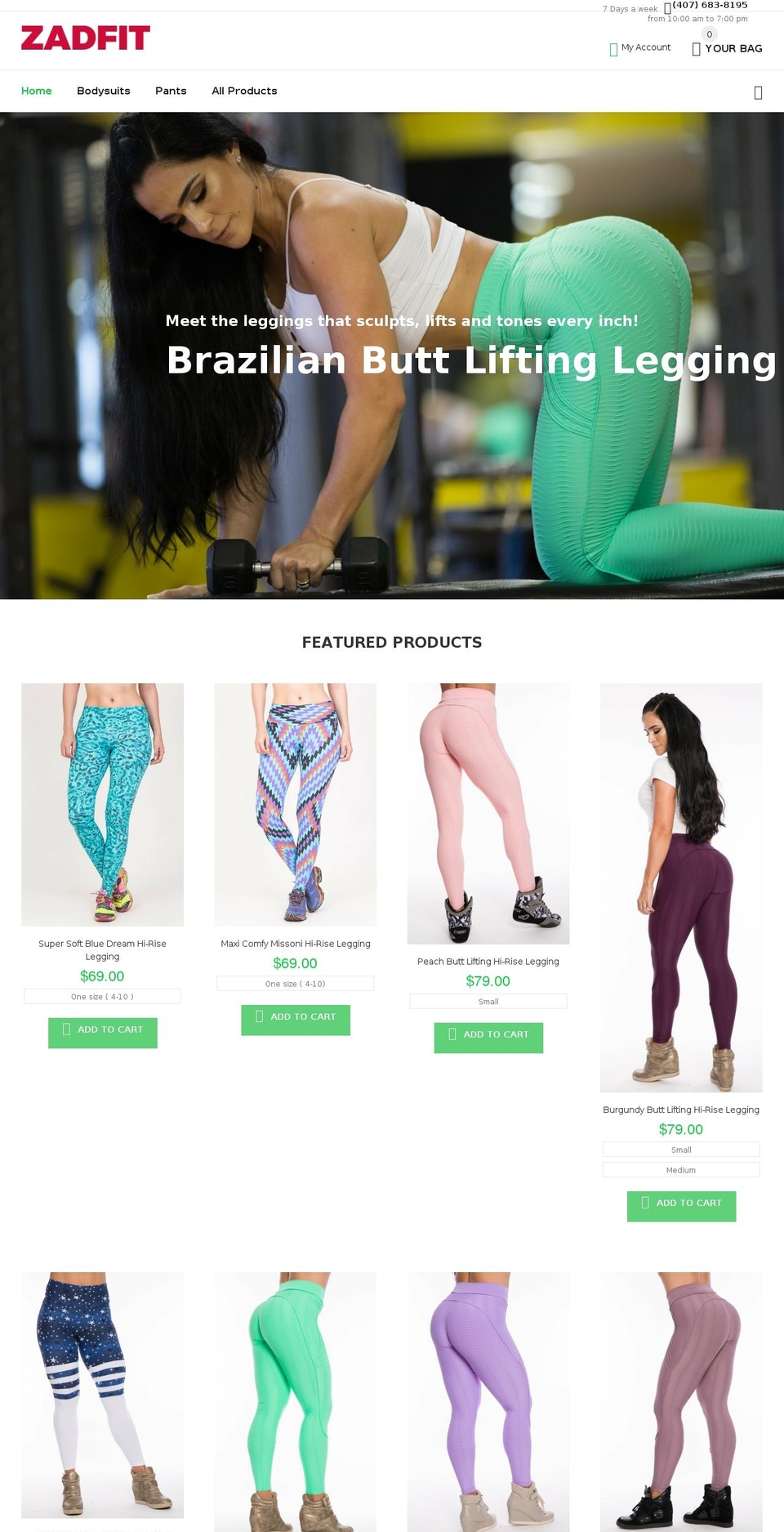 zadfit.com — Shopify storefront screenshot