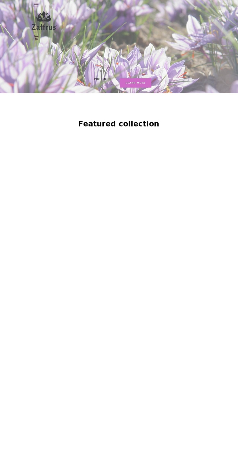zaffrus.com — Shopify storefront screenshot